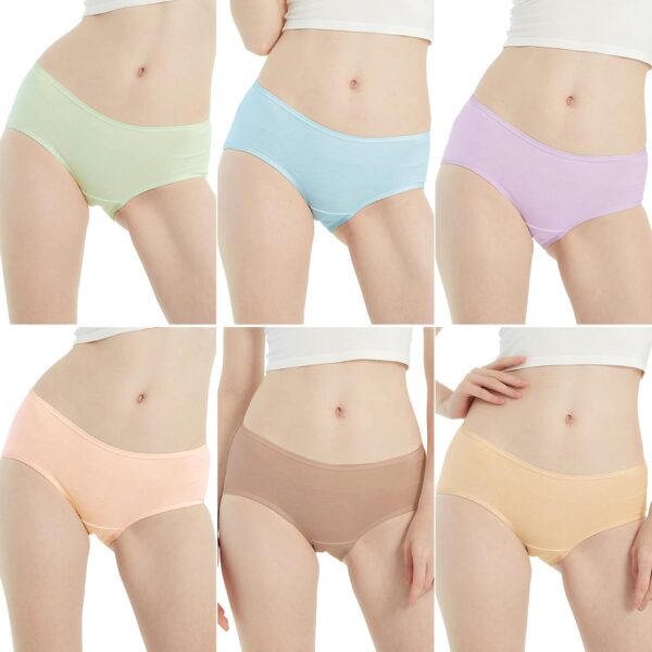 Women Underwear Cotton Hipster Panties Regular & Plus Size 6-Pack - Image 2