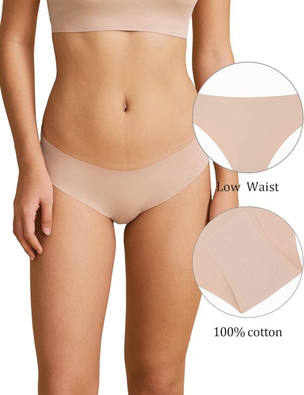 Women Seamless  Bikini No Show Panties Ladies Invisible Breathable Briefs Soft Stretch Underwear Multi Pack - Image 2