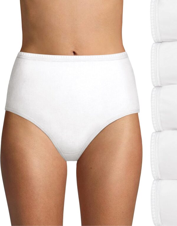 Women High-waisted Briefs Panties Pack, Lightweight Moisture-wicking Underwear, 6-pack