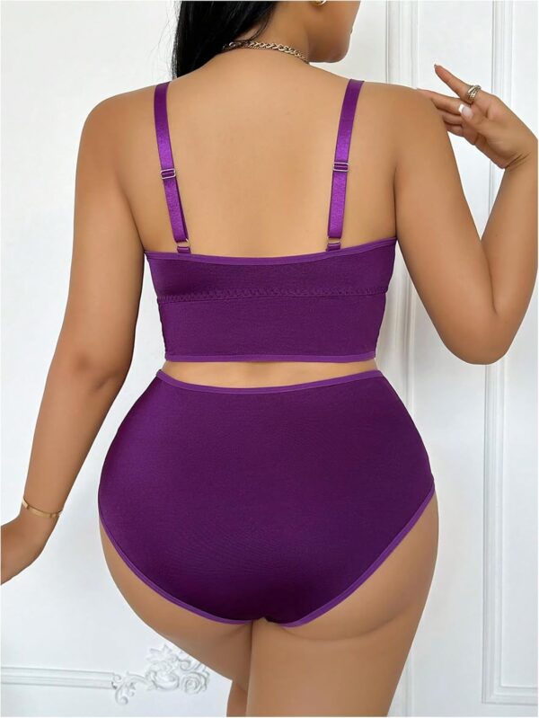 Women Plus Size Lingerie Set Underwire Bra and Panty Sets - Image 2