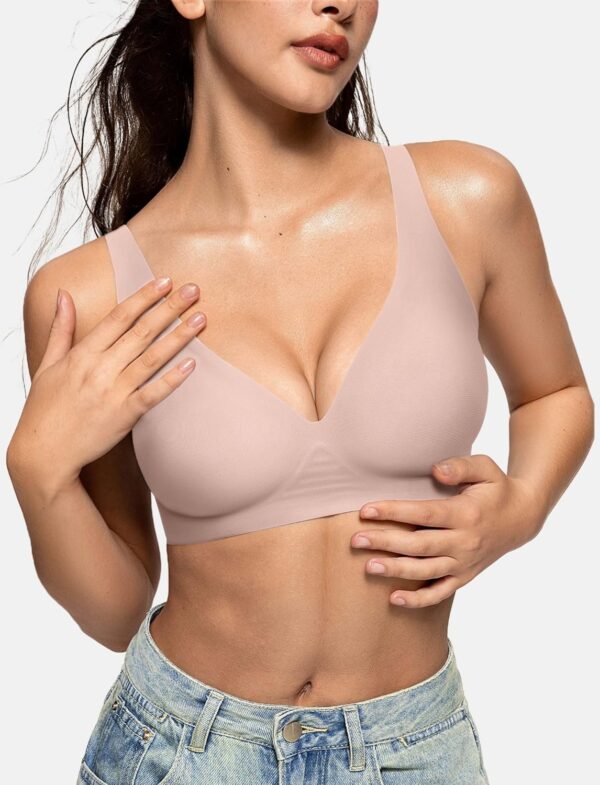 Women Deep V Bras Wireless Comfortable Bra Supportive No Underwire Bras Tshirt Push Up s Plunge Seamless Bra - Image 2