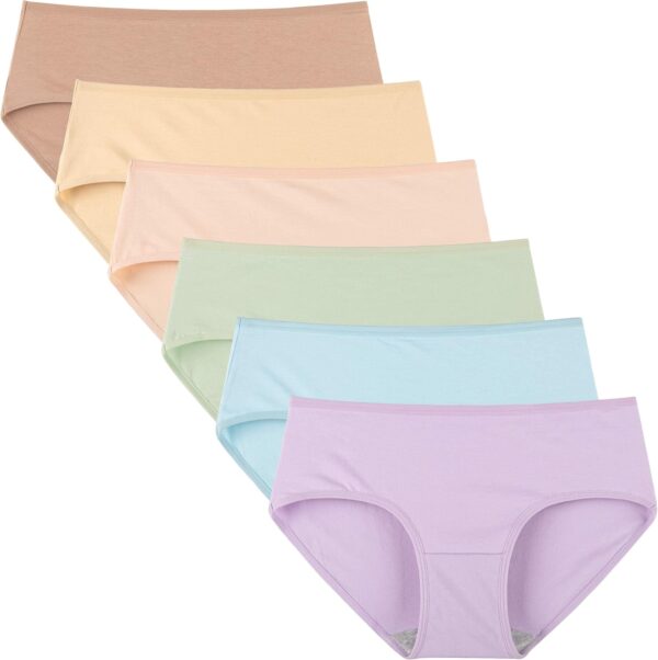 Women Underwear Cotton Hipster Panties Regular & Plus Size 6-Pack