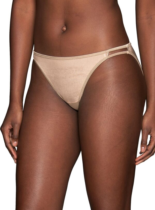 Women  String Bikini Panties, Silky Stretch & Satin Trim